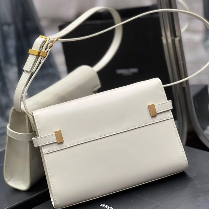 MANHATTAN SMALL SHOULDER BAG IN BOX SAINT LAURENT LEATHER - Image 4