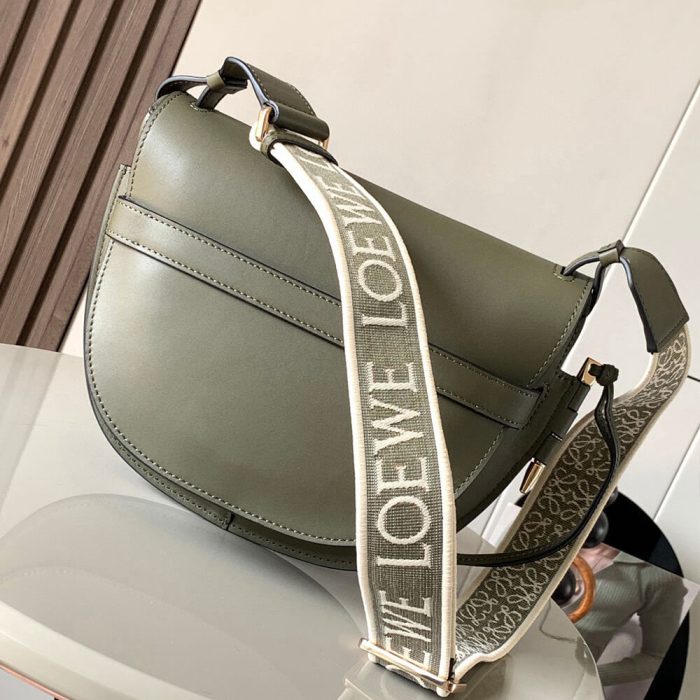 Loewe Small Gate bag in soft calfskin and jacquard - Image 4