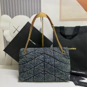 YSL PUFFER MEDIUM IN SUEDE AND DENIM - Image 4