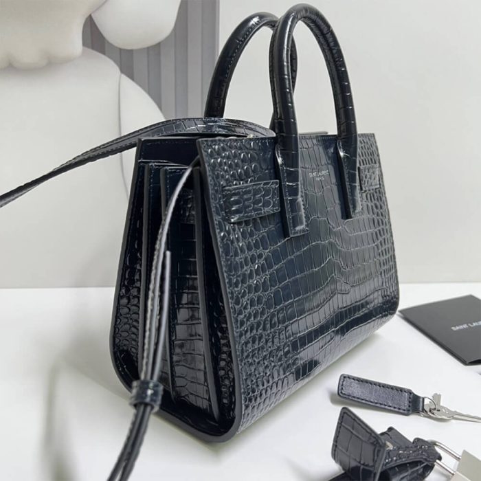 YSL SAC DE JOUR NANO IN EMBOSSED CROCODILE SHINY LEATHER - Image 4