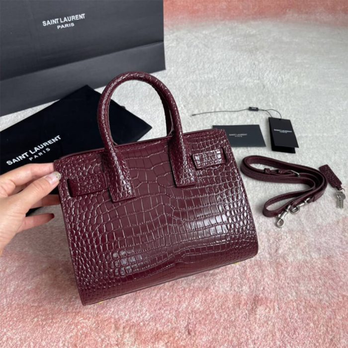 YSL SAC DE JOUR NANO IN EMBOSSED CROCODILE SHINY LEATHER - Image 4