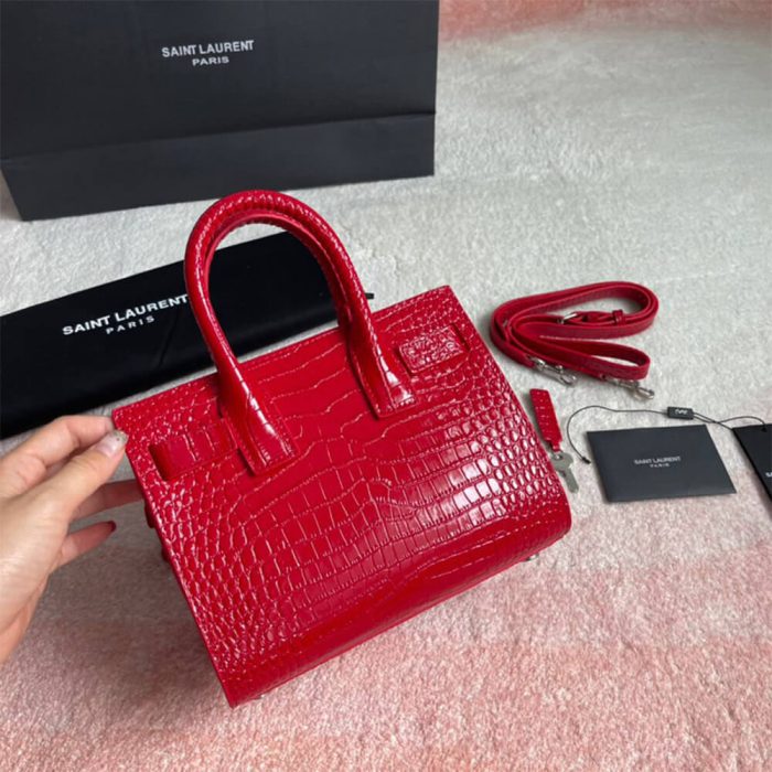 YSL SAC DE JOUR NANO IN EMBOSSED CROCODILE SHINY LEATHER - Image 4
