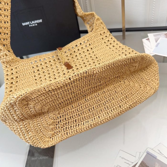 YSL Hobo Crochet bag in raffia and leather(HIGH-END GRADE) - Image 5