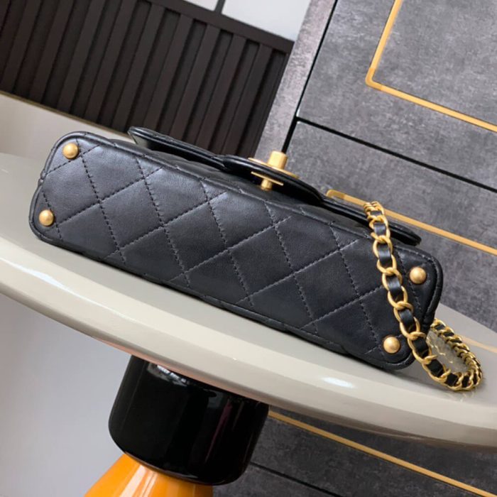 CHANEL Small Flap Bag with Top Handle(HIGH-END GRADE) - Image 5
