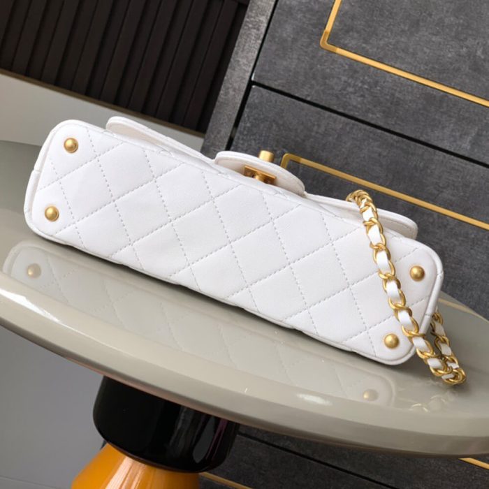 CHANEL Mini Flap Bag with Top Handle(HIGH-END GRADE) - Image 5