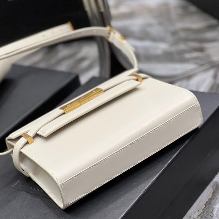 MANHATTAN SMALL SHOULDER BAG IN BOX SAINT LAURENT LEATHER - Image 5