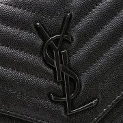Saint Laurent Chain-strap YSL-plaque grained-leather wallet - Image 5