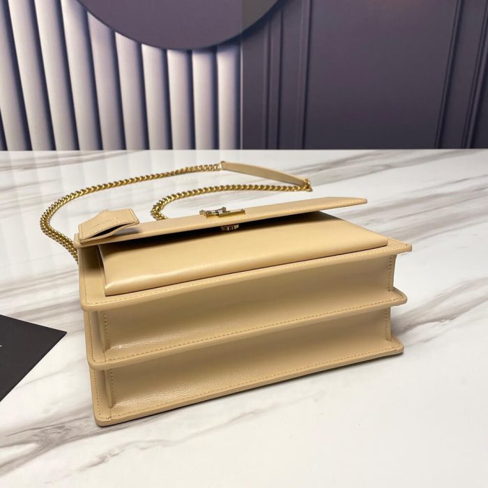 SUNSET MEDIUM CHAIN BAG IN SMOOTH LEATHER - Image 5