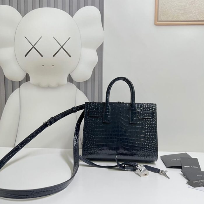 YSL SAC DE JOUR NANO IN EMBOSSED CROCODILE SHINY LEATHER - Image 5