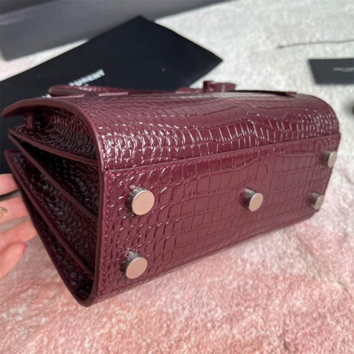 YSL SAC DE JOUR NANO IN EMBOSSED CROCODILE SHINY LEATHER - Image 5