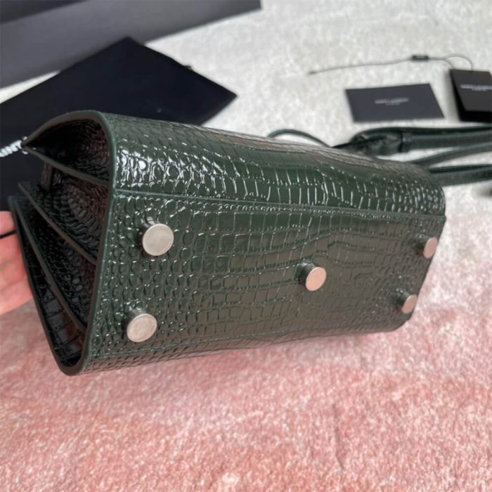 YSL SAC DE JOUR NANO IN EMBOSSED CROCODILE SHINY LEATHER - Image 5