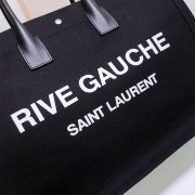 RIVE GAUCHE TOTE BAG IN LINEN AND LEATHER - Image 6