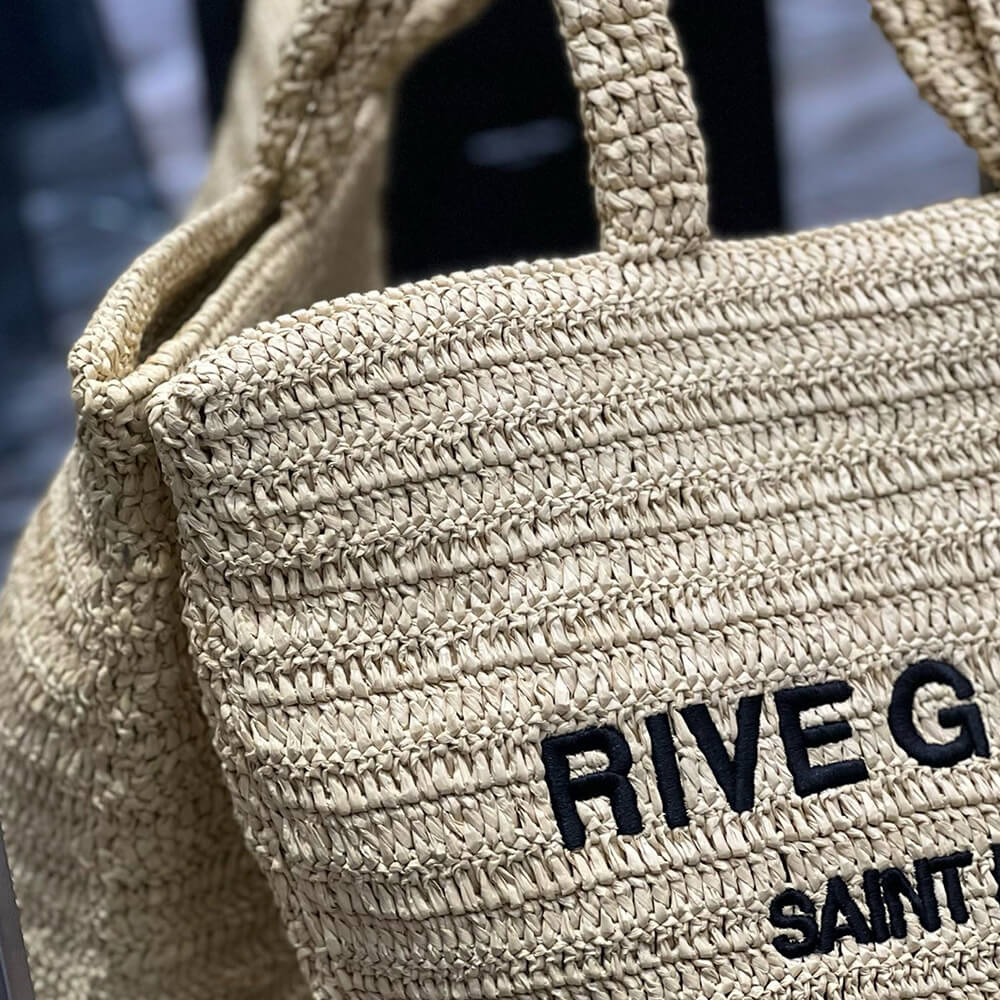 6-114-4.jpg YSL RIVE GAUCHE TOTE IN RAFFIA(HIGH-END GRADE) - Image 6