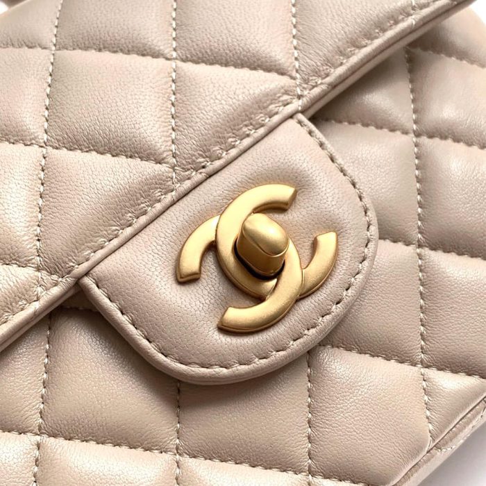 CHANEL Small Flap Bag with Top Handle(HIGH-END GRADE) - Image 6