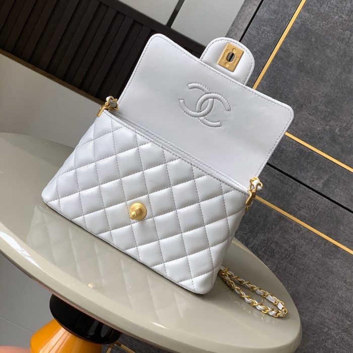CHANEL Small Flap Bag with Top Handle(HIGH-END GRADE) - Image 6