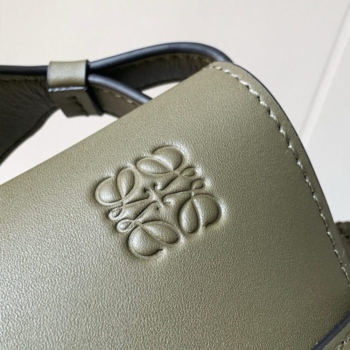 Loewe Small Gate bag in soft calfskin and jacquard - Image 6