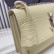 SUNSET MEDIUM CHAIN BAG IN CROCODILE-EMBOSSED SHINY LEATHER - Image 6