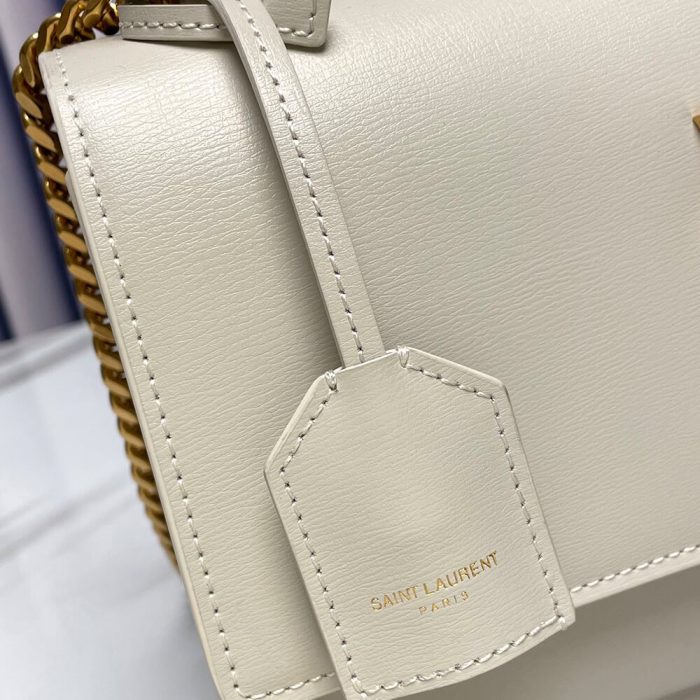SUNSET MEDIUM CHAIN BAG IN SMOOTH LEATHER - Image 6