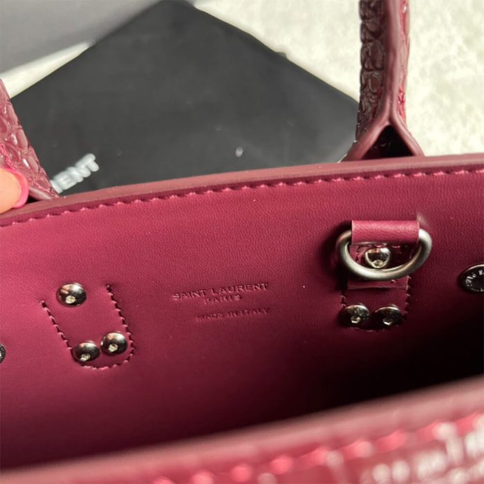 YSL SAC DE JOUR NANO IN EMBOSSED CROCODILE SHINY LEATHER - Image 6