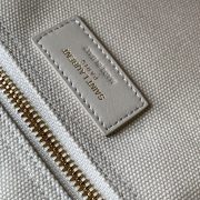 RIVE GAUCHE SMALL TOTE BAG IN LINEN AND LEATHER - Image 7