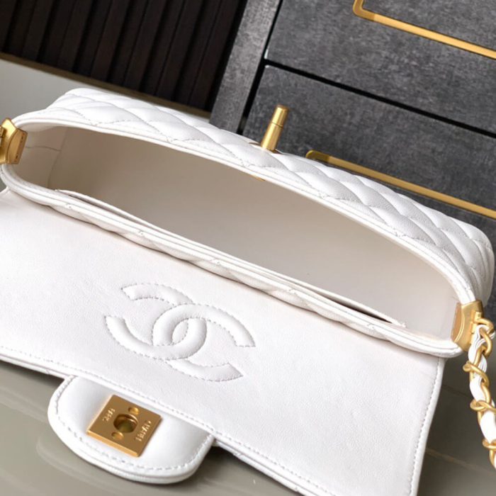 CHANEL Mini Flap Bag with Top Handle(HIGH-END GRADE) - Image 7