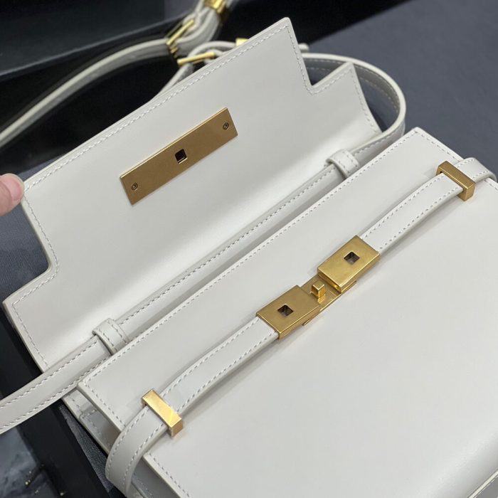 MANHATTAN SMALL SHOULDER BAG IN BOX SAINT LAURENT LEATHER - Image 7