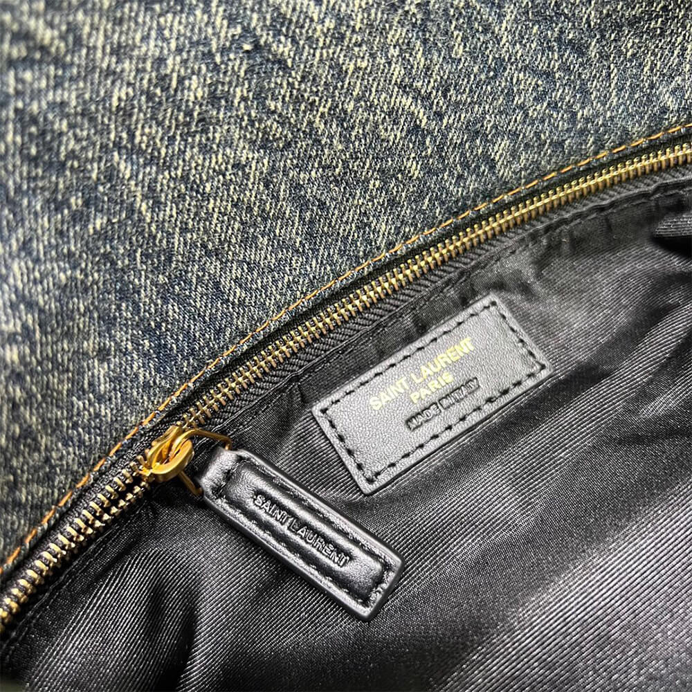 7-82-5.jpg YSL PUFFER MEDIUM IN SUEDE AND DENIM - Image 7