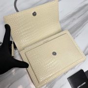 SUNSET MEDIUM CHAIN BAG IN CROCODILE-EMBOSSED SHINY LEATHER - Image 7