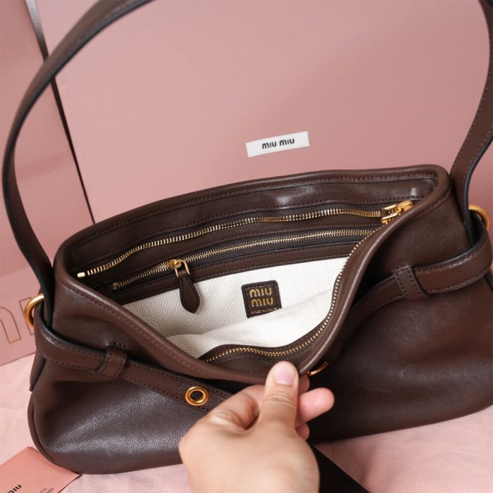 MIUMIU Regular Aventure nappa leather bag(HIGH-END GRADE) - Image 8