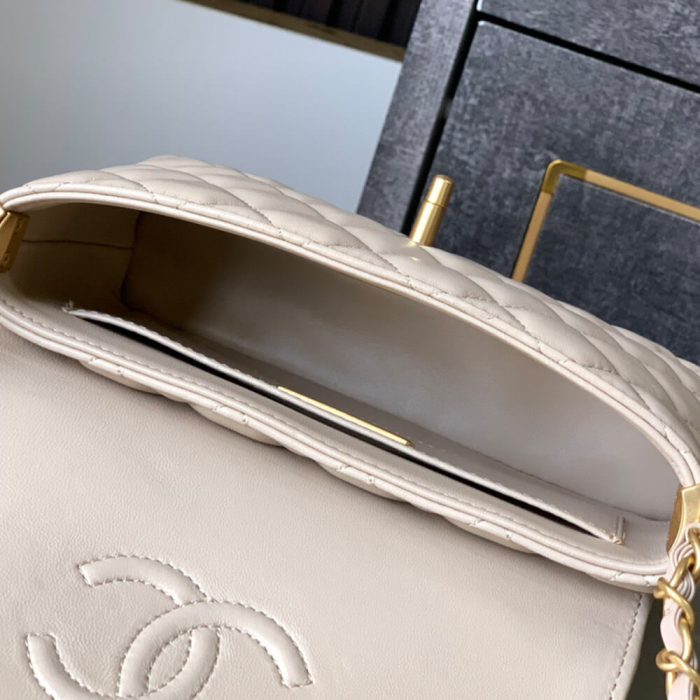 CHANEL Small Flap Bag with Top Handle(HIGH-END GRADE) - Image 8