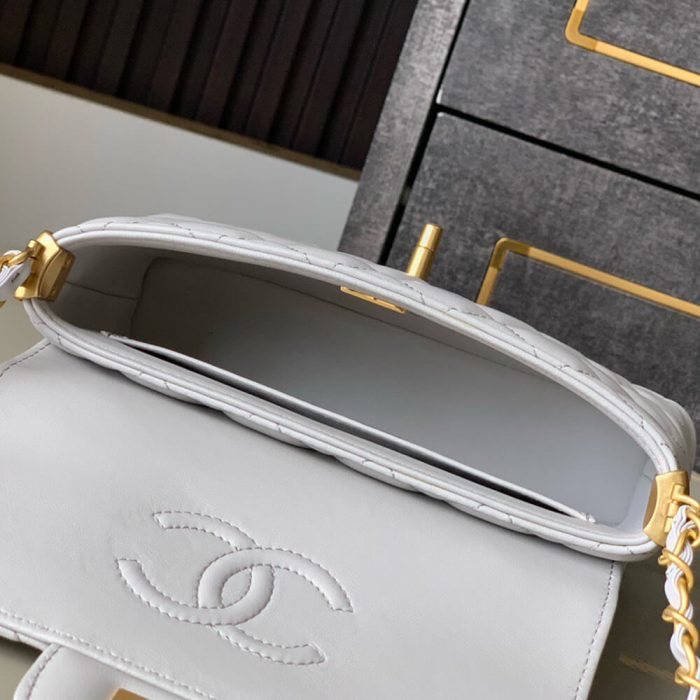 CHANEL Small Flap Bag with Top Handle(HIGH-END GRADE) - Image 8