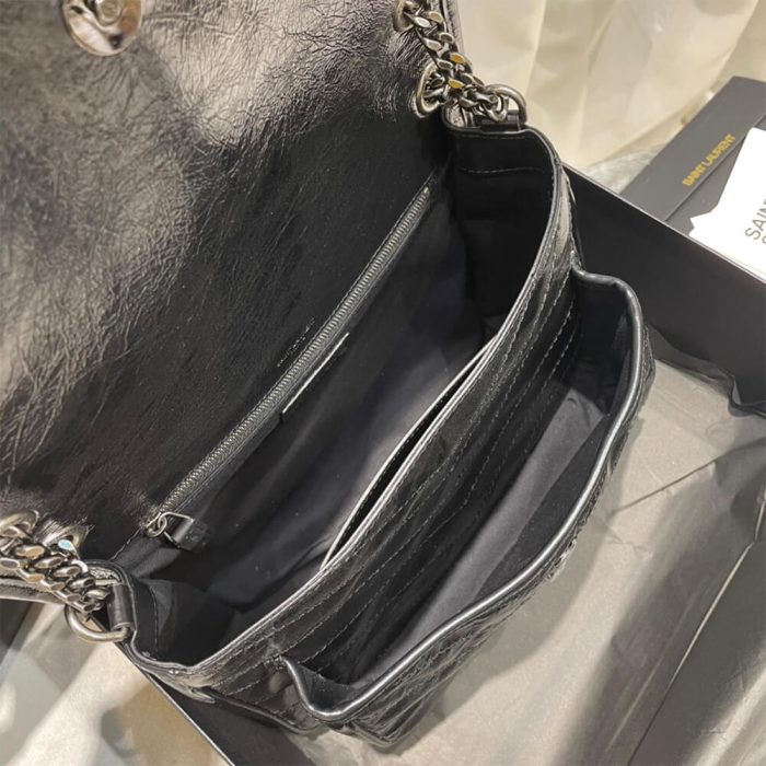 SAINT LAURENT NIKI MEDIUM IN CRINKLED VINTAGE LEATHER - Image 8