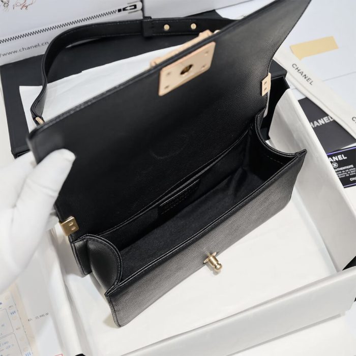 Chevron Caviar Boy Chanel Handbag - Image 8