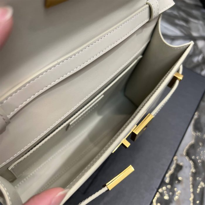 MANHATTAN SMALL SHOULDER BAG IN BOX SAINT LAURENT LEATHER - Image 8