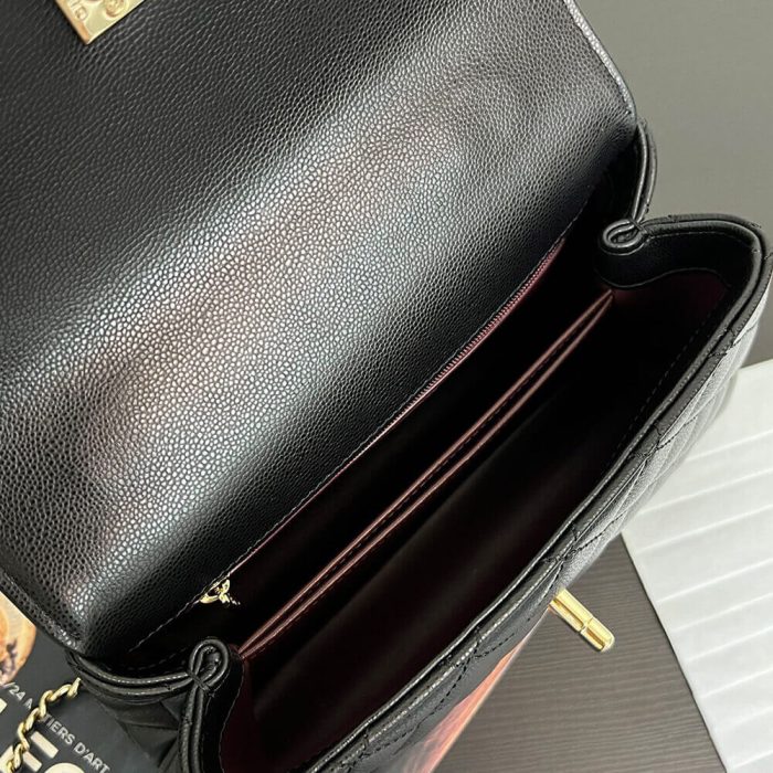 CHANEL Large Flap Bag With Top Handle(high-end grade) - Image 8