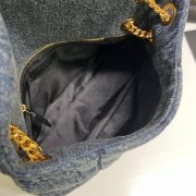 YSL PUFFER SMALL IN SUEDE AND DENIM - Image 8