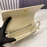 SUNSET MEDIUM CHAIN BAG IN CROCODILE-EMBOSSED SHINY LEATHER - Image 8