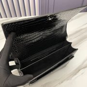 SUNSET MEDIUM CHAIN BAG IN CROCODILE-EMBOSSED SHINY LEATHER - Image 8