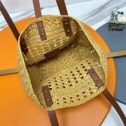 YSL Small Panier Raffia Bag In Brown - Image 8