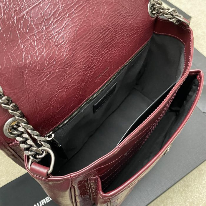 SAINT LAURENT NIKI MEDIUM IN CRINKLED VINTAGE LEATHER - Image 8
