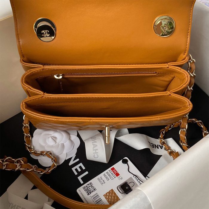 CHANEL Mini Flap Bag with Top Handle - Image 8