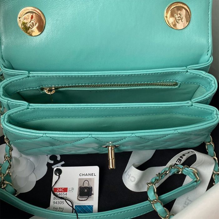 CHANEL Mini Flap Bag with Top Handle - Image 8