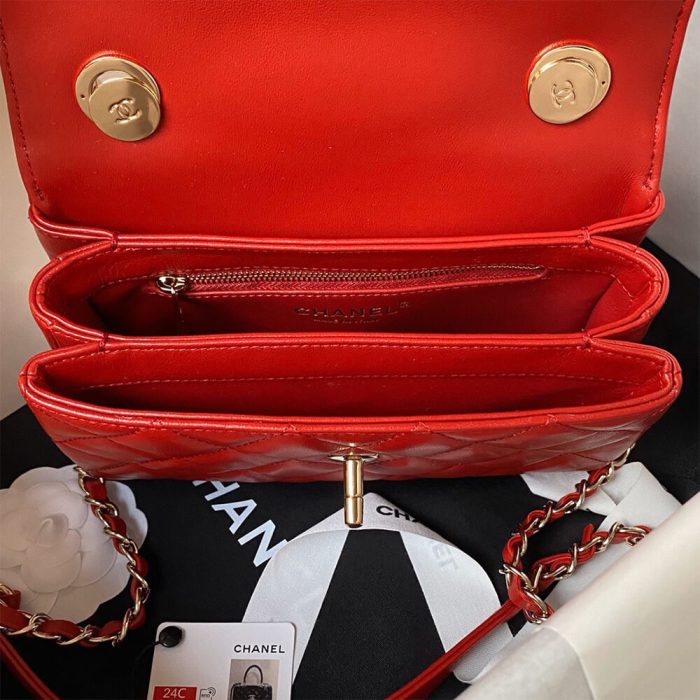 CHANEL Mini Flap Bag with Top Handle - Image 8