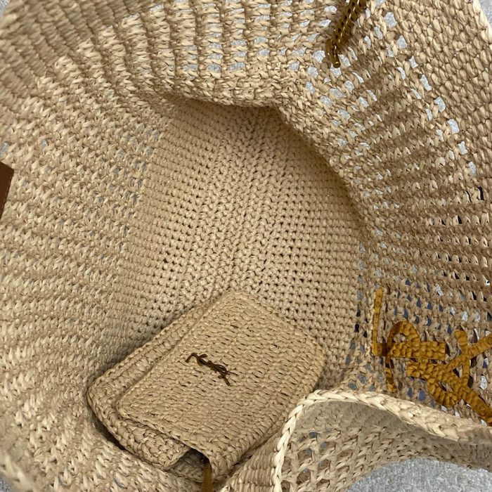 YSL ICARE SHOPPING BAG IN RAFFIA(HIGH-END GRADE) - Image 9